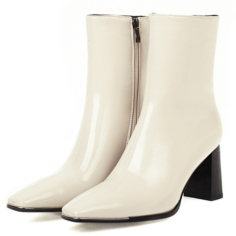 PU Leather Ankle Boots Women Waterproof Fashion Zipper Short Boot Fashion High Heels White Black Winter Shoes Woman Large Size, Beige
PU Leather Ankle Boots Women Waterproof Fashion Zipper Short Boot Fashion High Heels White Black Winter Shoes Woman Large Size, Beige