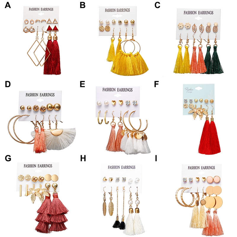 Tassel Earrings Women Bohemia Long Tassel Stud Earrings Set Fashion Round Irregular Steel For Girls Personality Jewelry
Tassel Earrings Women Bohemia Long Tassel Stud Earrings Set Fashion Round Irregular Steel For Girls Personality Jewelry