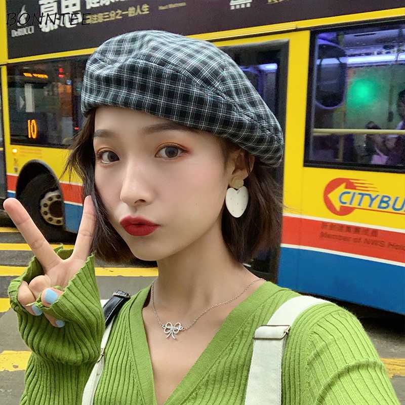 Berets Women British Style Plaid Trendy Breathable Adjustable Retro Ladies Caps All-match Vintage All-match Womens Beret Hats, B-brown
Berets Women British Style Plaid Trendy Breathable Adjustable Retro Ladies Caps All-match Vintage All-match Womens Beret Hats, B-brown