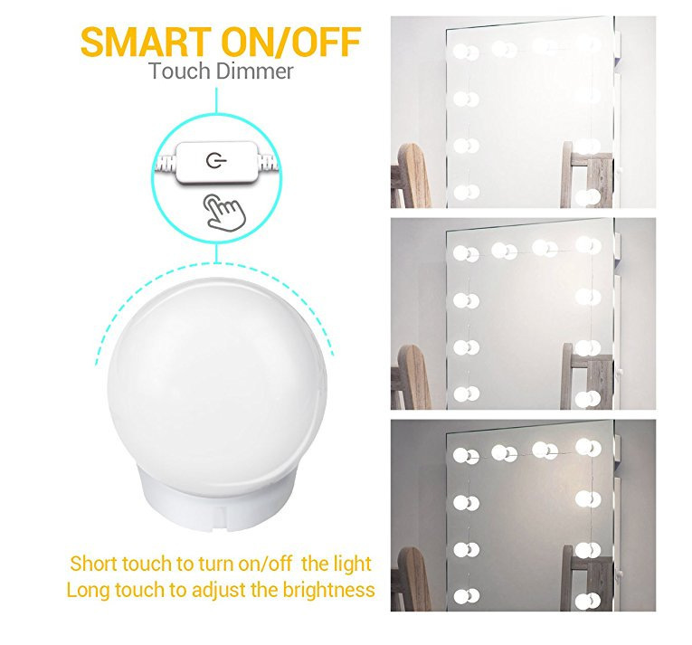 Bulbs Hollywood LED Vanity Mirror Lights Hollywood Lamp Makeup Dressing Table Kit USB Power Dimmer Bulb Cosmetic Mirror