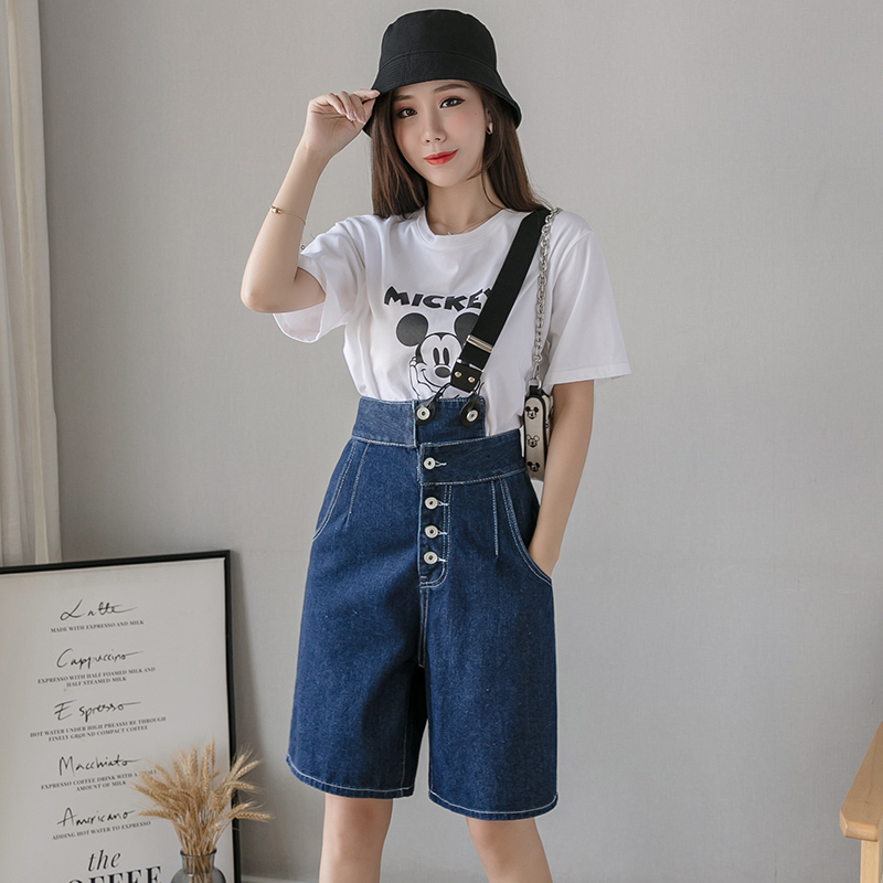 New One-shoulder Denim Overalls Women' Five-point Pants Summer High Waist Straight Casual Jeans Mujer, Sky blue
New One-shoulder Denim Overalls Women' Five-point Pants Summer High Waist Straight Casual Jeans Mujer, Sky blue