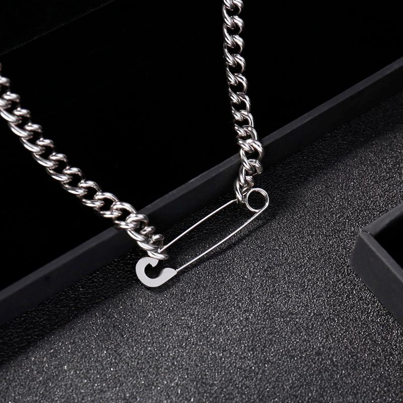 Punk style pin Choker stainless steel Necklace Women Simple pin Pendant Collar Women New Trendy Party Jewelry femme Bijoux 2020
Punk style pin Choker stainless steel Necklace Women Simple pin Pendant Collar Women New Trendy Party Jewelry femme Bijoux 2020