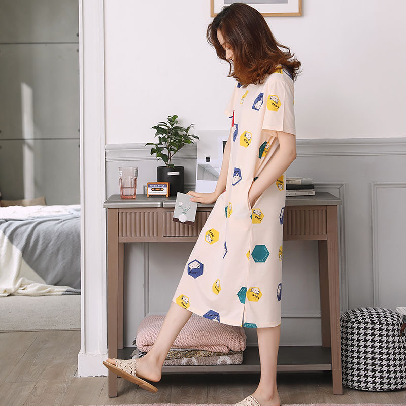 summer women nightdress home dress plus size loose short sleeve cotton sleepwear pyjamas night wear women nightgowns
summer women nightdress home dress plus size loose short sleeve cotton sleepwear pyjamas night wear women nightgowns