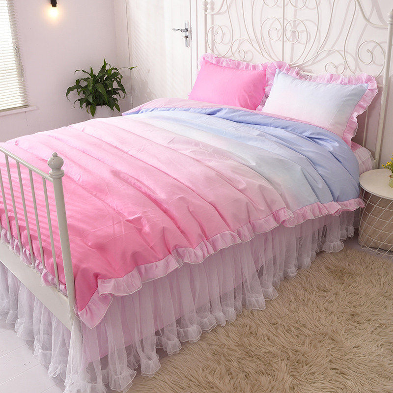 Bedding Sets 4Pcs/Set Princess Lace Colorful Girl Duvet Cover Bed Set Candy Adult Child Sheets And Pillow Cases, Style 1
Bedding Sets 4Pcs/Set Princess Lace Colorful Girl Duvet Cover Bed Set Candy Adult Child Sheets And Pillow Cases, Style 1