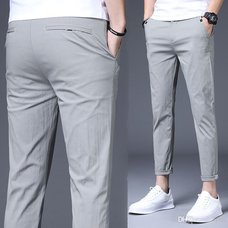 HZMEN Men's Slim Fit Casual Pants Summer Street Wear Skinny Gentlemen Trousers, Gray
HZMEN Men's Slim Fit Casual Pants Summer Street Wear Skinny Gentlemen Trousers, Gray