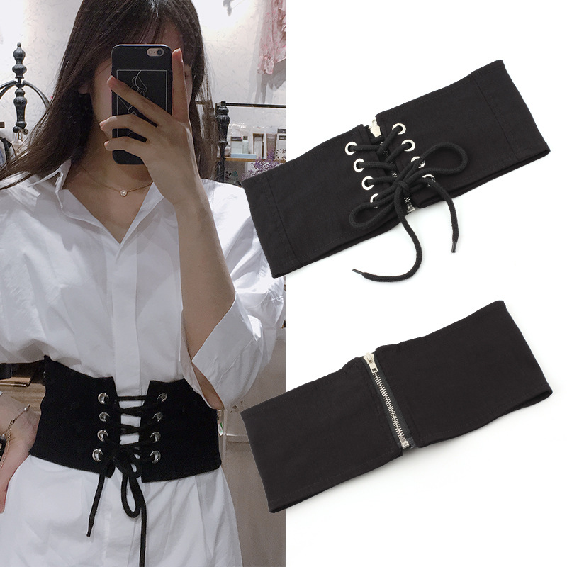 Belts Women's Waistband Summer Sculpting Wide Strap With Dress White Shirt Network Explosion Zipper Black
Belts Women's Waistband Summer Sculpting Wide Strap With Dress White Shirt Network Explosion Zipper Black