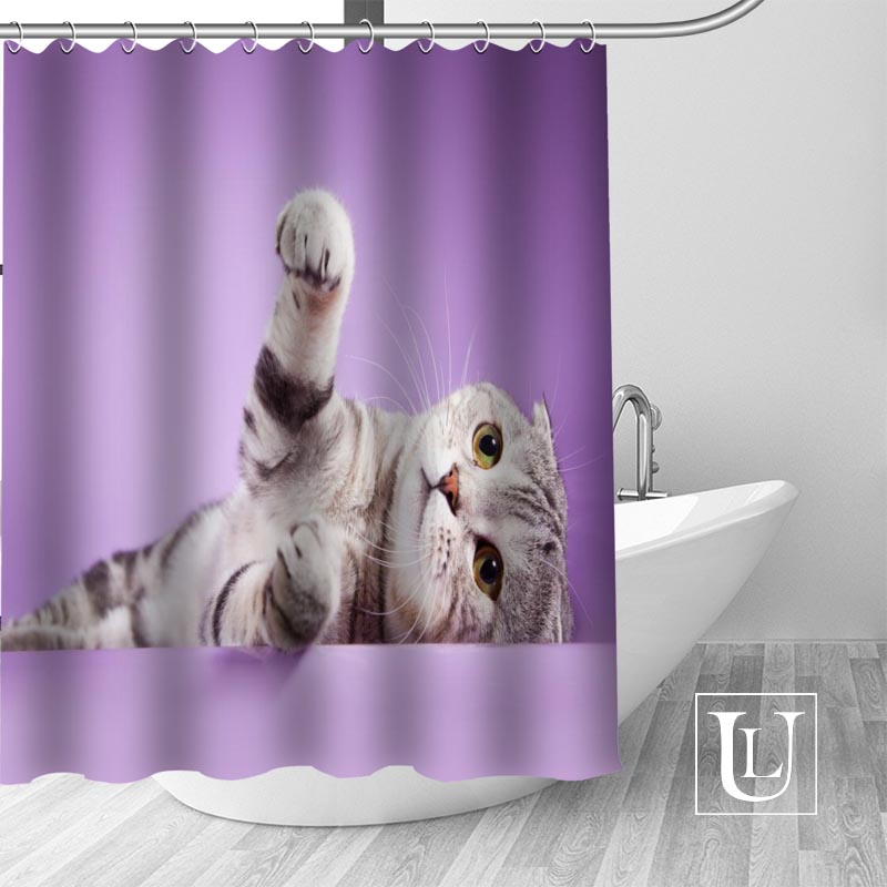 Custom Cute Cat shower curtain new large European & American style print edition polyester shower curtain
Custom Cute Cat shower curtain new large European & American style print edition polyester shower curtain