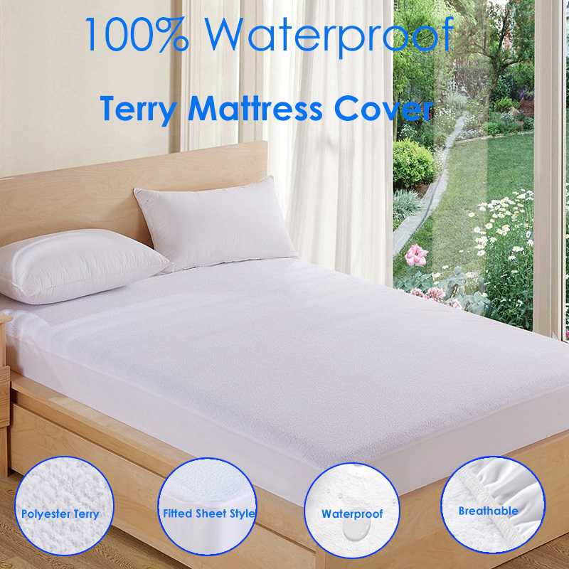 IROYAL 200X200cm Terry Waterproof Mattress Cover Anti-mite Breathable Hypoallergenic Bed Protection Pad Mattress Protector 1 PC
IROYAL 200X200cm Terry Waterproof Mattress Cover Anti-mite Breathable Hypoallergenic Bed Protection Pad Mattress Protector 1 PC