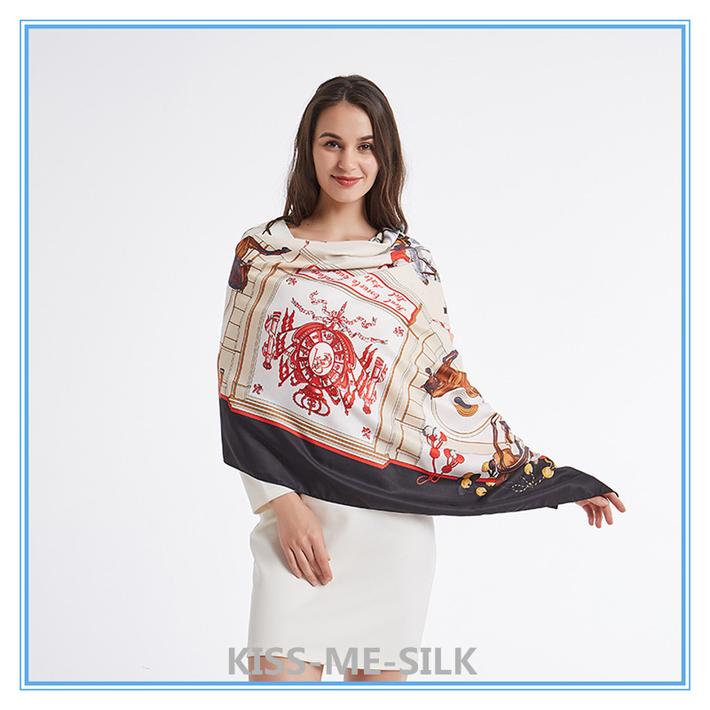 KMS Rayon Silk Horse-training big square scarf twill silk scarf holiday sunscreen shawl 130*130CM/120G
KMS Rayon Silk Horse-training big square scarf twill silk scarf holiday sunscreen shawl 130*130CM/120G