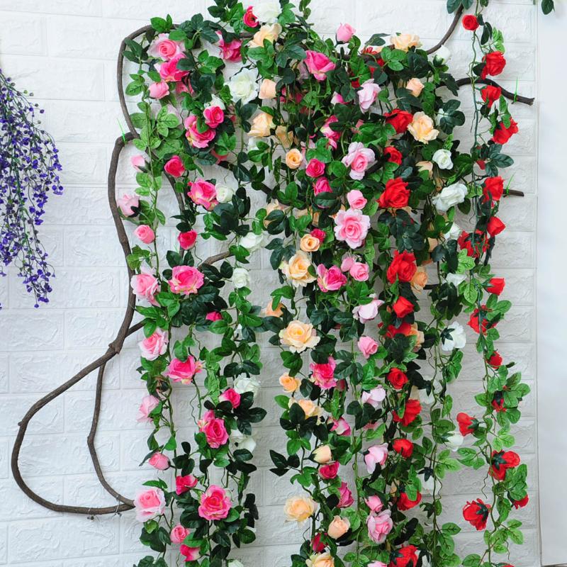 24 Heads Artificial Rose Vine Garland Wedding Party Flower Decor Silk Cloth Fake Rose Wall Hanging Garland, 04
24 Heads Artificial Rose Vine Garland Wedding Party Flower Decor Silk Cloth Fake Rose Wall Hanging Garland, 04