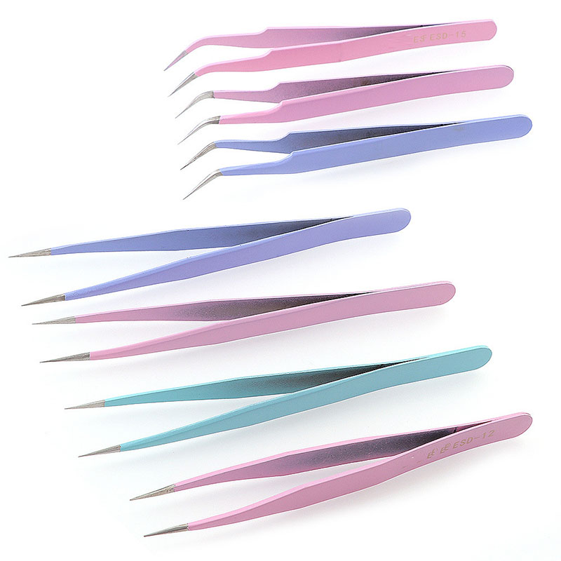 Colored Anti-Static Tweezers For Eyelash Extension Eyebrow Stainless Steel Set Beauty Precision Tweezers Makeup Kit Repair Tools
Colored Anti-Static Tweezers For Eyelash Extension Eyebrow Stainless Steel Set Beauty Precision Tweezers Makeup Kit Repair Tools