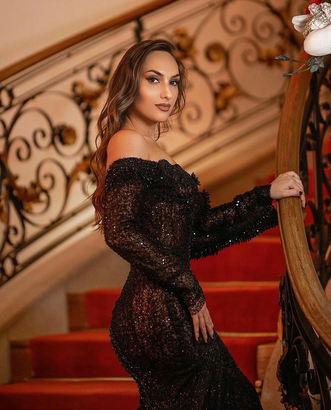 Sparkly Mermaid 2021 Sequined Prom Dresses Long Sleeve Off The Shoulder Lace 2021 Formal Evening Gowns Vestidos De Soiree