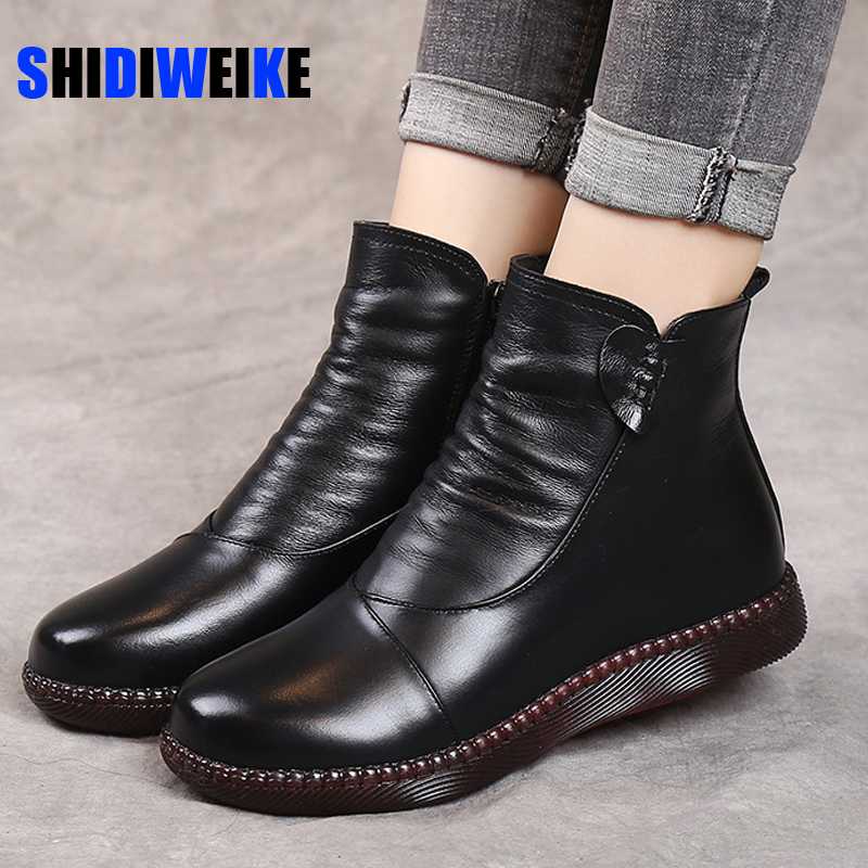 Autumn women's shoes leather boots women's fashion winter boots flat shoes non-slip warm thick-soled women 2020, Purple spring
Autumn women's shoes leather boots women's fashion winter boots flat shoes non-slip warm thick-soled women 2020, Purple spring
