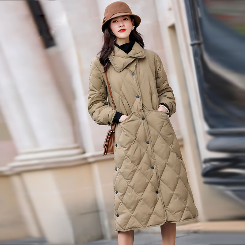 2020 New Women Winter White Duck Down Jacket Female Ultra Light Warm Soft Solid Color Argyle Coat Female Slim Long Parkas S117, Creamy-white
2020 New Women Winter White Duck Down Jacket Female Ultra Light Warm Soft Solid Color Argyle Coat Female Slim Long Parkas S117, Creamy-white