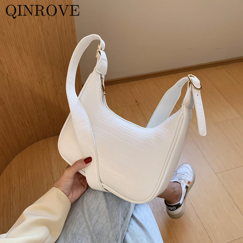 PU Leather Women Baguette-bags Shoulder-bags Small Retro Dumpling Shape Crocodile-pattern Handle Armpit Bag Ladies Vintage Soft, Black
PU Leather Women Baguette-bags Shoulder-bags Small Retro Dumpling Shape Crocodile-pattern Handle Armpit Bag Ladies Vintage Soft, Black