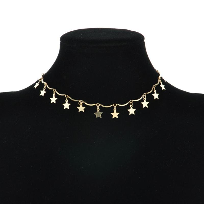 Chokers 2021 Fashion Necklace Simple Punk Star Clavicle Chain Choker Wave Short Paragraph Collar Women Gold Silver Jewelry
Chokers 2021 Fashion Necklace Simple Punk Star Clavicle Chain Choker Wave Short Paragraph Collar Women Gold Silver Jewelry