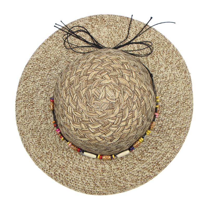 Large Brimmed Flat Wide Sun cap Brim Beach Straw Hat Floppy Bead Paper Straw Hat Summer Retro Bohemian style Women Y704, Kh
Large Brimmed Flat Wide Sun cap Brim Beach Straw Hat Floppy Bead Paper Straw Hat Summer Retro Bohemian style Women Y704, Kh