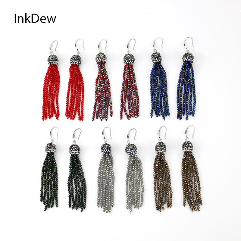 INKDEW Trendy Tassel Earrings Drop Earrings Long Multicolor Handmade Strand Crystal for Women Gift oorbellen
INKDEW Trendy Tassel Earrings Drop Earrings Long Multicolor Handmade Strand Crystal for Women Gift oorbellen