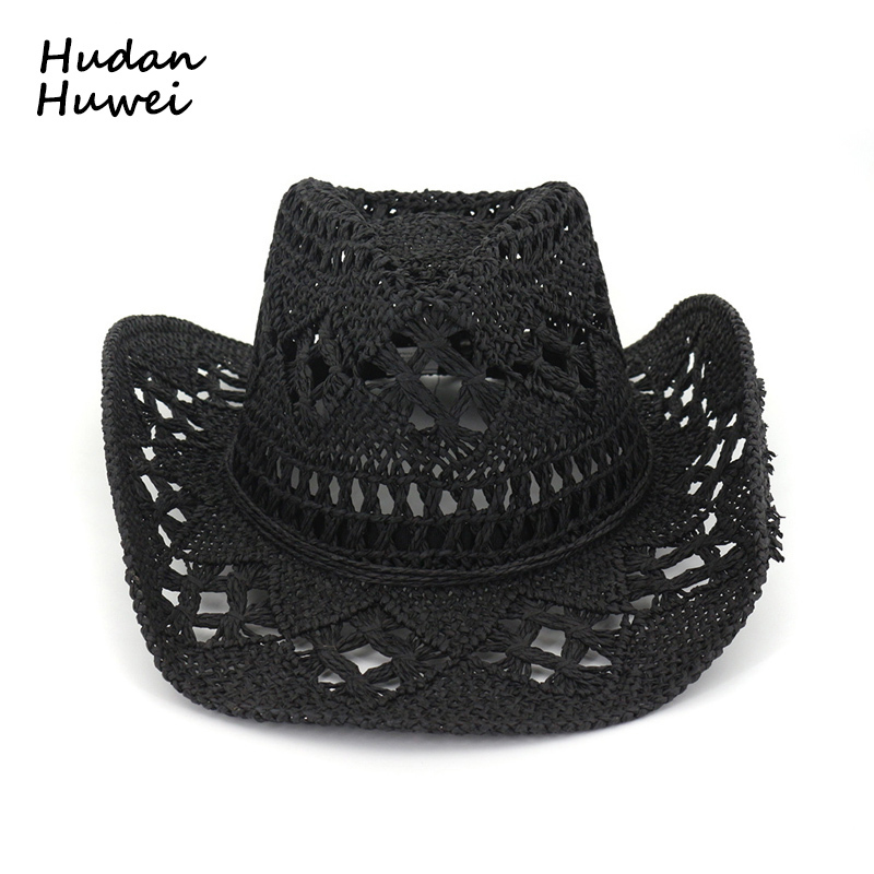 Summer Outdoor Men Women Western Cowboy Hats Hand-woven Straw Hat Breathable Beach Jazz Cap Sunhat for Unisex GH-797 T200911, Navy blue
Summer Outdoor Men Women Western Cowboy Hats Hand-woven Straw Hat Breathable Beach Jazz Cap Sunhat for Unisex GH-797 T200911, Navy blue