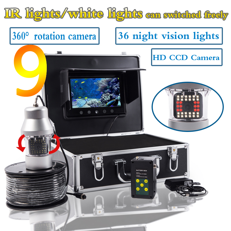 F08A 36pcs Night-vision Lights 9'' TFT Color Monitor Underwater Fishing Monitor with 360 Degree Rotation Fish Finder Camera
F08A 36pcs Night-vision Lights 9'' TFT Color Monitor Underwater Fishing Monitor with 360 Degree Rotation Fish Finder Camera