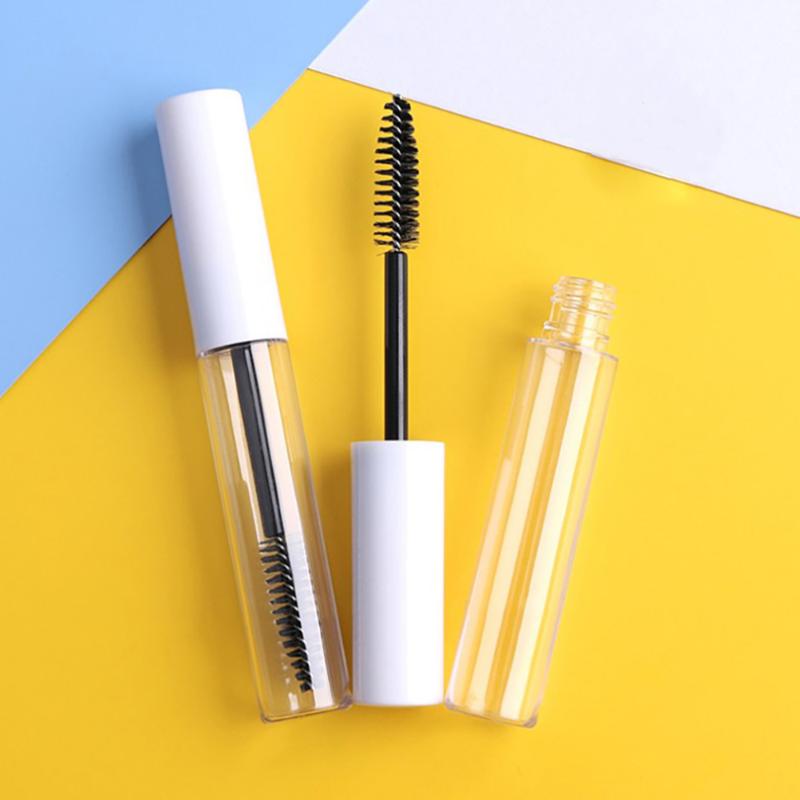 5 Pieces 10ml Empty Mascara Tube Wand Eyelash Cream Container Bottle Sample Vials With Rubber Inserts Refillable Bottles