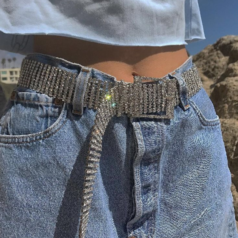 RICORIT Metal Rhinestone Decorated Belt Women Crystals Party Waist Belts Female NIghtclub Rhinestones Crystals Joker Accessories, Black
RICORIT Metal Rhinestone Decorated Belt Women Crystals Party Waist Belts Female NIghtclub Rhinestones Crystals Joker Accessories, Black
