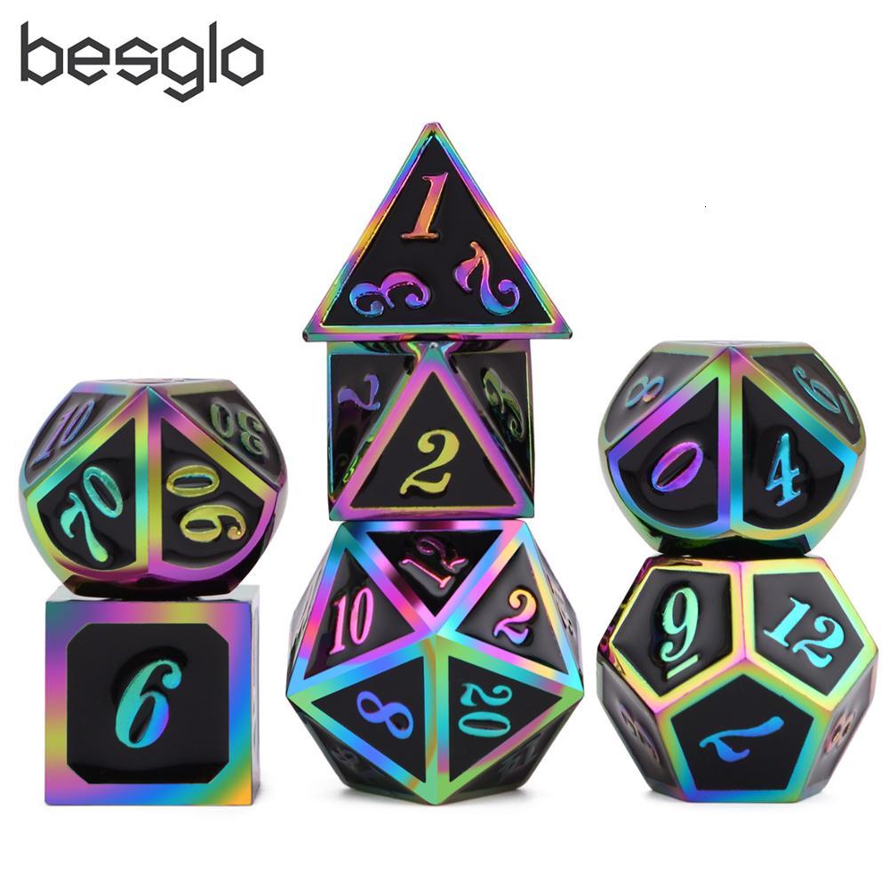 & New Rainbow Number Metal Polyhedral with Black Dice Bag for DnD RPG MTG and other Board Games D4 D6 D8 D10 D% D12 D
& New Rainbow Number Metal Polyhedral with Black Dice Bag for DnD RPG MTG and other Board Games D4 D6 D8 D10 D% D12 D