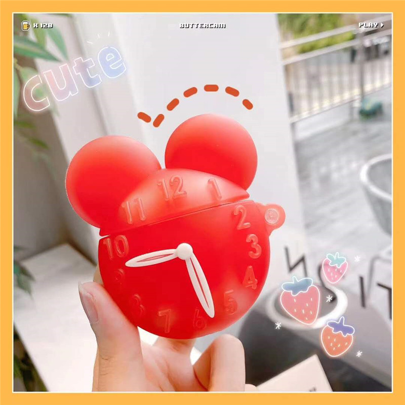 3D Cartoon Funny Mouse Clock Soft Silicone Headphone Cases For Apple Airpods 1/2/pro Earphone Protection Cover Skin Accessories, For airpods 1/2
3D Cartoon Funny Mouse Clock Soft Silicone Headphone Cases For Apple Airpods 1/2/pro Earphone Protection Cover Skin Accessories, For airpods 1/2