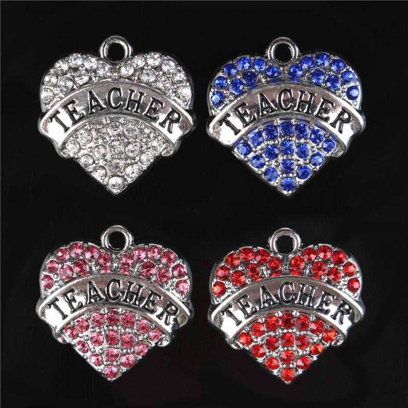5PCSTrendy Sweet Heart TEACHER Crystal Charms Pendant Fitting DIY Necklace Bracelet Party Fashion Jewelry Best Gift
5PCSTrendy Sweet Heart TEACHER Crystal Charms Pendant Fitting DIY Necklace Bracelet Party Fashion Jewelry Best Gift