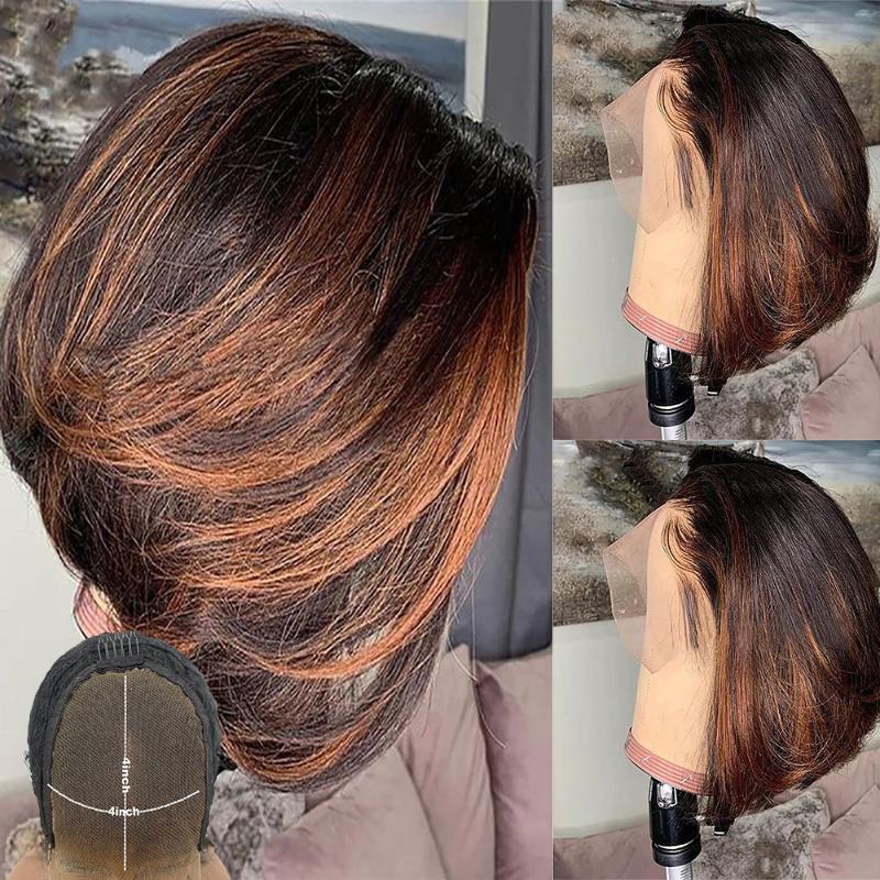 Ombre Highlight Wig Short Bob 4x4 Lace Closure Wig Glueless Honey Blonde Ombre Colored Human Hair Pre Plucked Remy Atina
Ombre Highlight Wig Short Bob 4x4 Lace Closure Wig Glueless Honey Blonde Ombre Colored Human Hair Pre Plucked Remy Atina