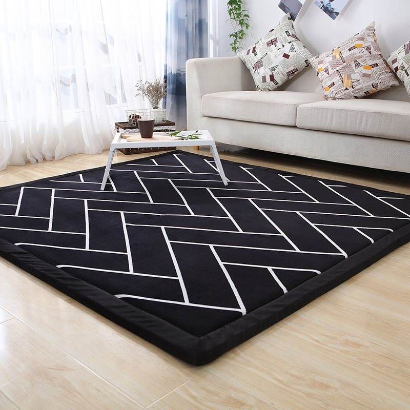 Thicken Carpet Black and white striped style floor mat Child room tatami rugs Bedroom bedside Antiskid Carpets tapis salon
Thicken Carpet Black and white striped style floor mat Child room tatami rugs Bedroom bedside Antiskid Carpets tapis salon