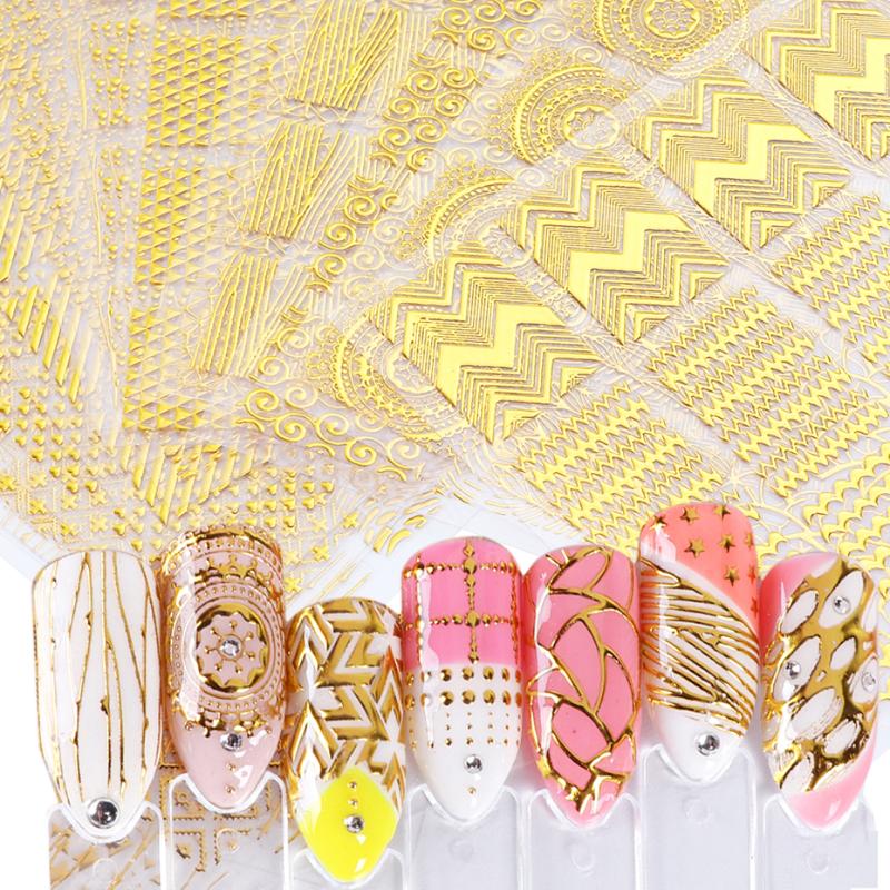 1pcs 3D Gold Nail Sticker Temporary Tattoos Sliders For Nails Full Wraps Adhesive Manicure Nail Art Decoration Tips LEBP301-316, Bp316
1pcs 3D Gold Nail Sticker Temporary Tattoos Sliders For Nails Full Wraps Adhesive Manicure Nail Art Decoration Tips LEBP301-316, Bp316