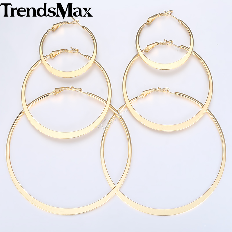 Trendsmax Hoop Earrings For Women Flat Round Circle Gold Women Earrings Woman Jewelry Gifts Statement 4mm KGEM20
Trendsmax Hoop Earrings For Women Flat Round Circle Gold Women Earrings Woman Jewelry Gifts Statement 4mm KGEM20