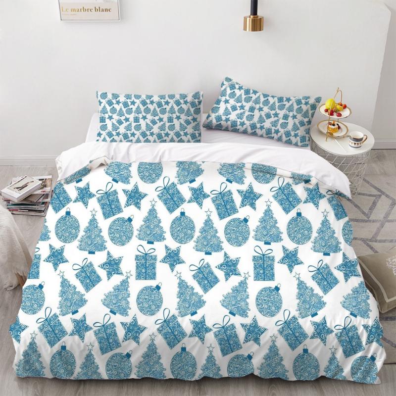 2/3 Pieces Star Christmas Tree Bedding Warm Blue Duvet Cover Multiple Graphs Bed Quilt Cover Home Textile Set, As picture
2/3 Pieces Star Christmas Tree Bedding Warm Blue Duvet Cover Multiple Graphs Bed Quilt Cover Home Textile Set, As picture