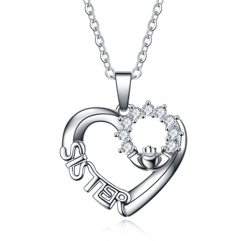 Sister Heart Necklace Women Fashion Australia Crystal Zircon Family Pendant Necklaces Statement Wedding Bridal Jewelry Gifts
Sister Heart Necklace Women Fashion Australia Crystal Zircon Family Pendant Necklaces Statement Wedding Bridal Jewelry Gifts
