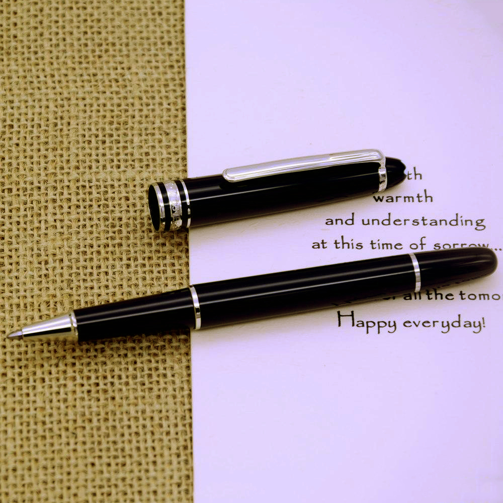 Luxury high quality pen 163 black resin classic rollerball with gold trim and numbers 185733, As picture
Luxury high quality pen 163 black resin classic rollerball with gold trim and numbers 185733, As picture