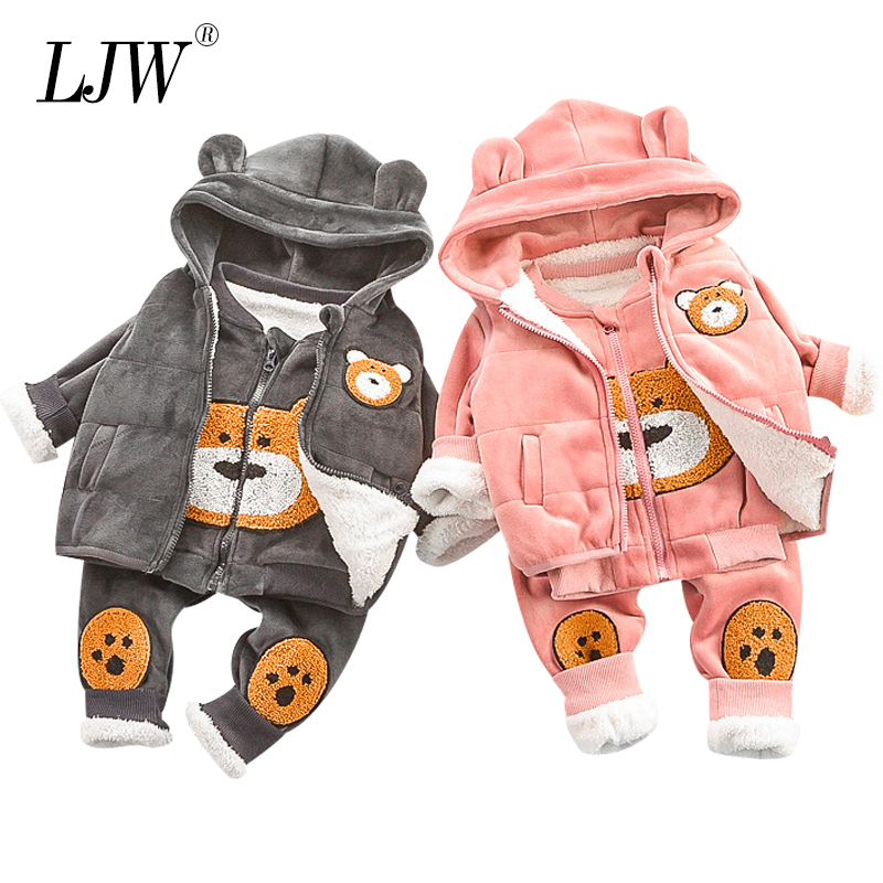 Baby Girls Christmas jacket velvet winter Warm Hooded Coat Cartoon bear Vest pants 3pcs/set Infant Children Boys sportswear, As picture
Baby Girls Christmas jacket velvet winter Warm Hooded Coat Cartoon bear Vest pants 3pcs/set Infant Children Boys sportswear, As picture