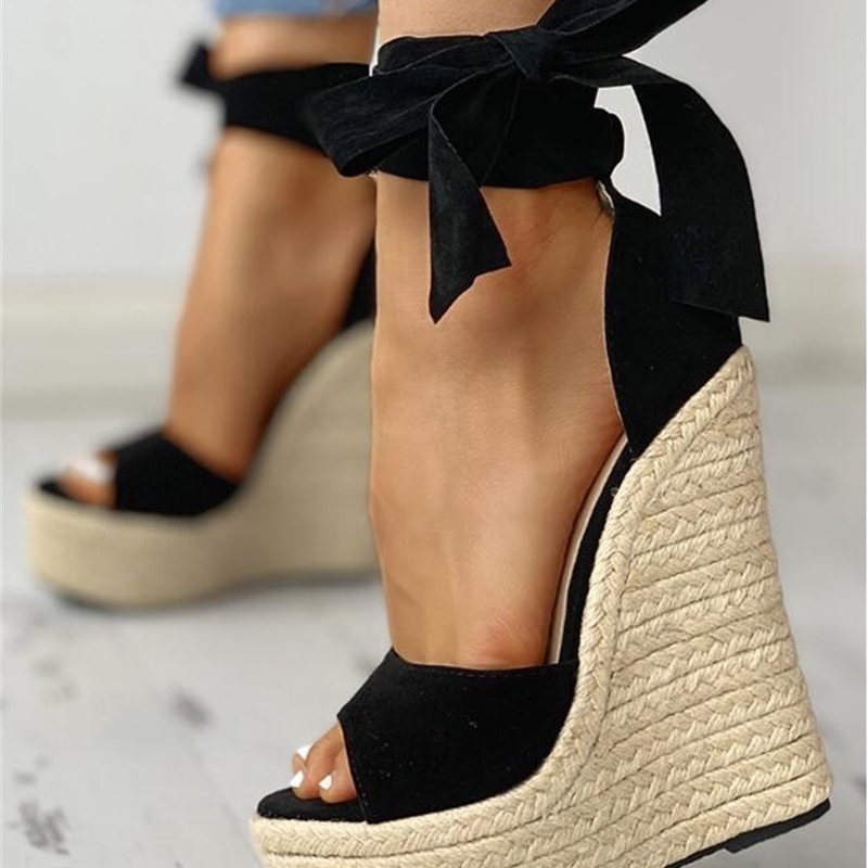 35~42 Women Wedge Sandals Female Platform Bohemia High Heel Sandals Fashion Ankle Strap Open Toe Ladies Shoes Zapatos De Mujer Y200620