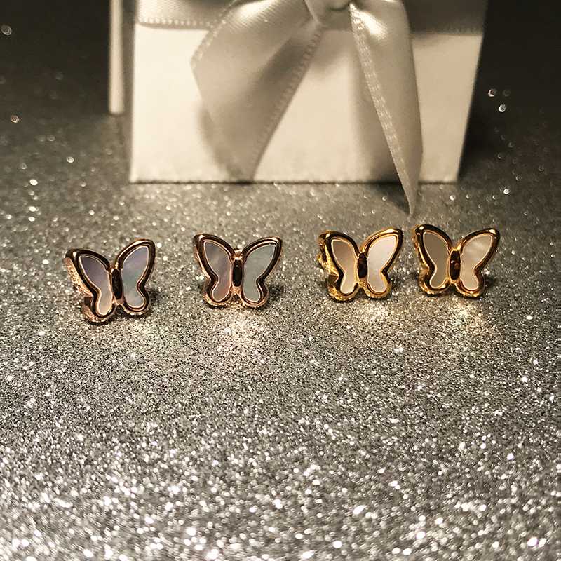 YUN RUO Black White Butterfly Stud Earring Rose Gold Color Woman Birthday Gift Titanium Steel Jewelry Never Fade Drop Shipping
YUN RUO Black White Butterfly Stud Earring Rose Gold Color Woman Birthday Gift Titanium Steel Jewelry Never Fade Drop Shipping