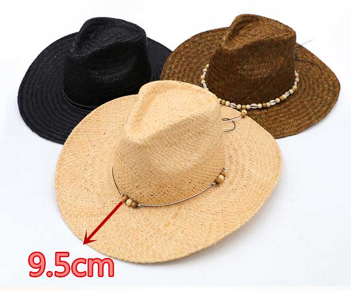 202007-gaoda west cowboy modelling handmade raffia grass fedoras cap men women leisure holiday beach jazz hat, Black
202007-gaoda west cowboy modelling handmade raffia grass fedoras cap men women leisure holiday beach jazz hat, Black