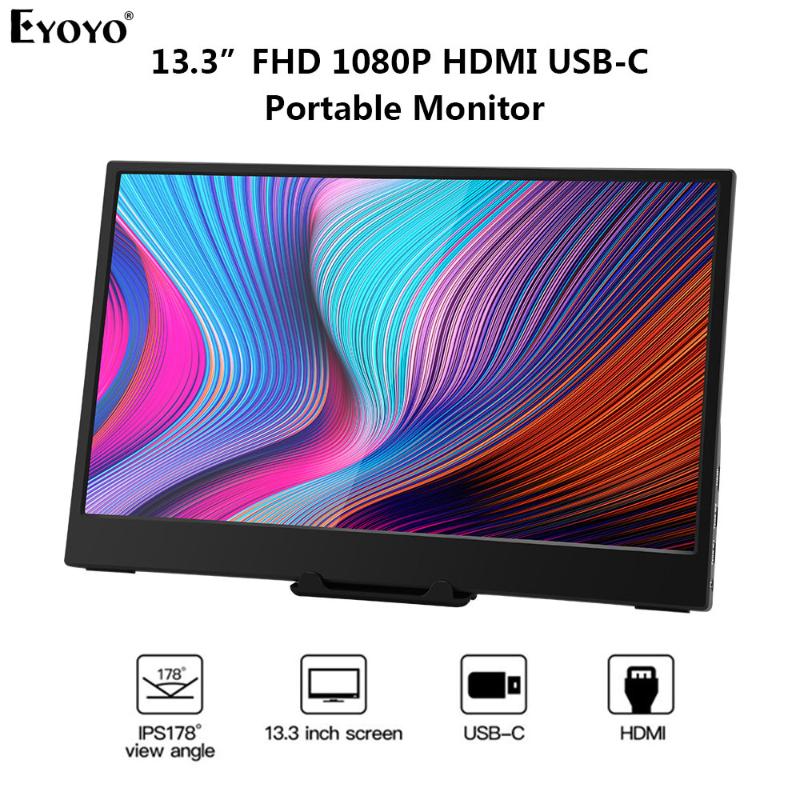 Eyoyo EM13M thin 13.3" portable monitor 1080 IPS screen USB Type C display for PC laptop Ps4 Switch Xbox gaming monitor
Eyoyo EM13M thin 13.3" portable monitor 1080 IPS screen USB Type C display for PC laptop Ps4 Switch Xbox gaming monitor