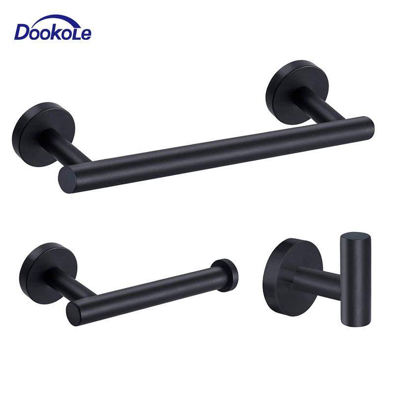 3 Pieces Bathroom Hardware Set, Matte Black 304 stainless steel Towel Rack Toilet Paper Holder Robe Towel Hook
3 Pieces Bathroom Hardware Set, Matte Black 304 stainless steel Towel Rack Toilet Paper Holder Robe Towel Hook