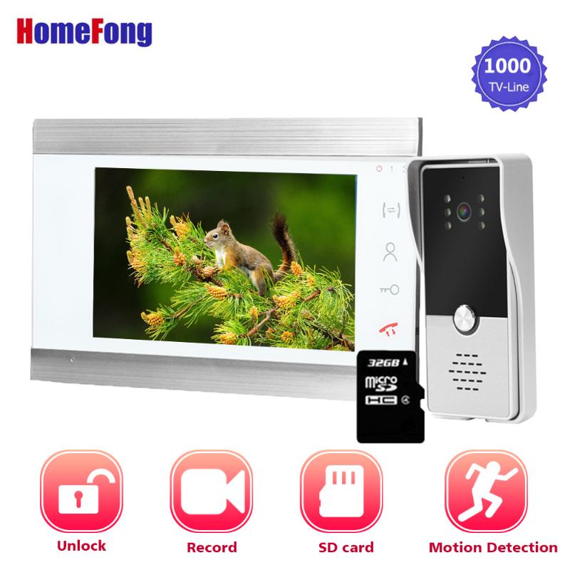 Homefong 7 Inch Video Doorbell Intercom System Wired Door Video Intercom with SD Card Waterproof Outdoor Station Night Vision
Homefong 7 Inch Video Doorbell Intercom System Wired Door Video Intercom with SD Card Waterproof Outdoor Station Night Vision