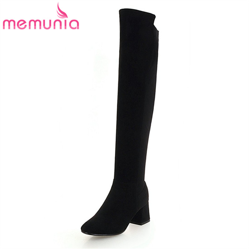 MEMUNIA big size 33-42 new arrival knee high boots black brown round toe thick heels boots solid zip womens long
MEMUNIA big size 33-42 new arrival knee high boots black brown round toe thick heels boots solid zip womens long