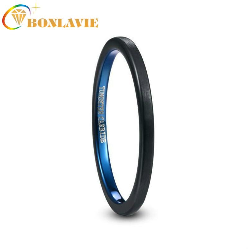 BONLAVIE 2mm Wide Thin Electroplated Black+blue Surface Brushed Tungsten Steel Men's Ring Tungsten Carbide Ring Anillos
BONLAVIE 2mm Wide Thin Electroplated Black+blue Surface Brushed Tungsten Steel Men's Ring Tungsten Carbide Ring Anillos