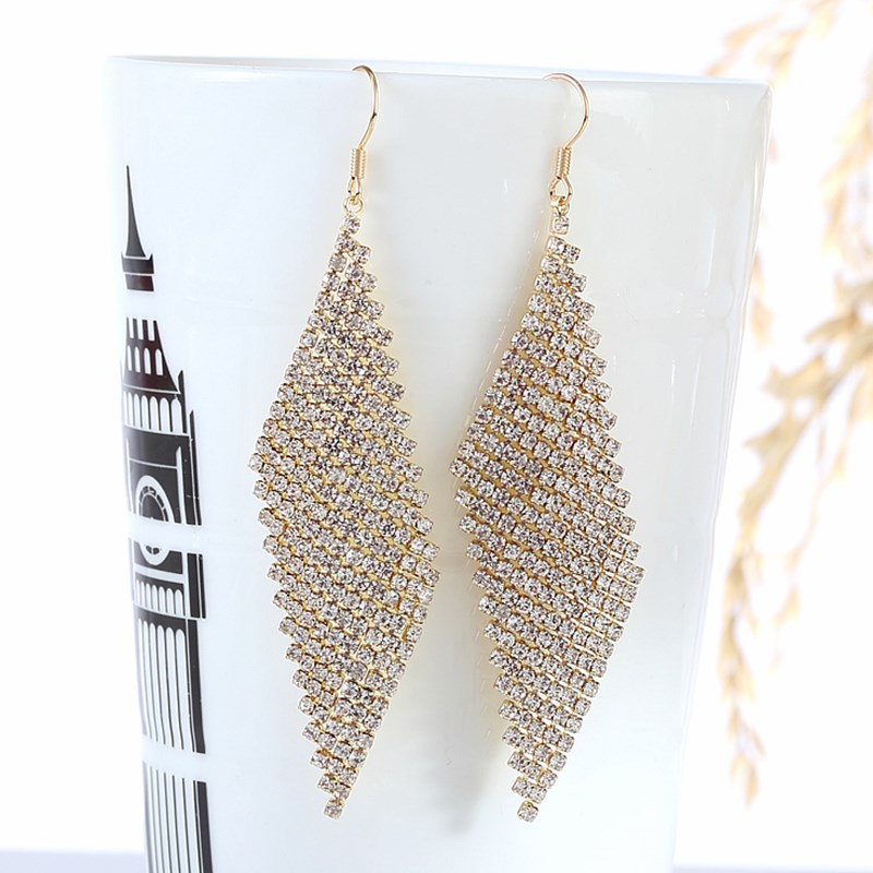 

2020 Fashion Crystal Earrings For Women Accessories Vintage Long Dangle Geometric Earrings Jewelry Gift boucle d'oreille