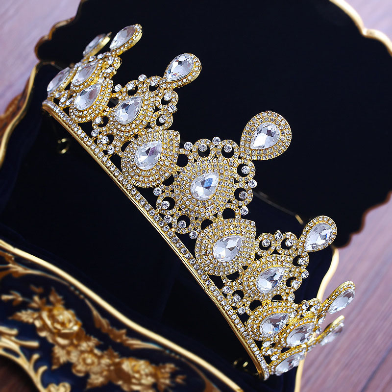 Luxury Wedding Hair Accessories Gold Colorful Crystal Rhinestone Bridal Tiara Crown Headdress Bride Hair Ornaments Pageant BH
Luxury Wedding Hair Accessories Gold Colorful Crystal Rhinestone Bridal Tiara Crown Headdress Bride Hair Ornaments Pageant BH