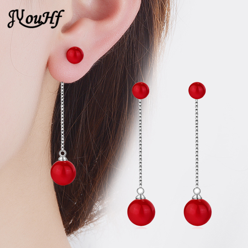 JYouHF Simple Long Chain Pearl Earrings Women Jewelry Korean Fashion Double Red Simulated Pearl Charm Hanging Drop Earrings Gift
JYouHF Simple Long Chain Pearl Earrings Women Jewelry Korean Fashion Double Red Simulated Pearl Charm Hanging Drop Earrings Gift
