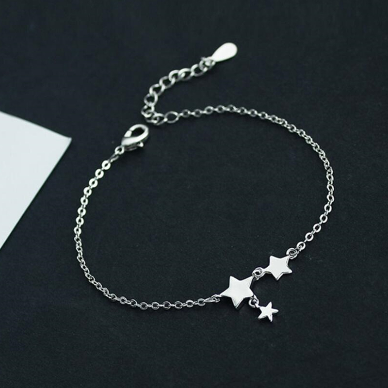 New Fashion Three Stars Pendant Anklets Bracelet 925 Sterling Silver Simple Charm Star Ankle Chain For Women&Girl Jewelry Gift, Red;blue
New Fashion Three Stars Pendant Anklets Bracelet 925 Sterling Silver Simple Charm Star Ankle Chain For Women&Girl Jewelry Gift, Red;blue