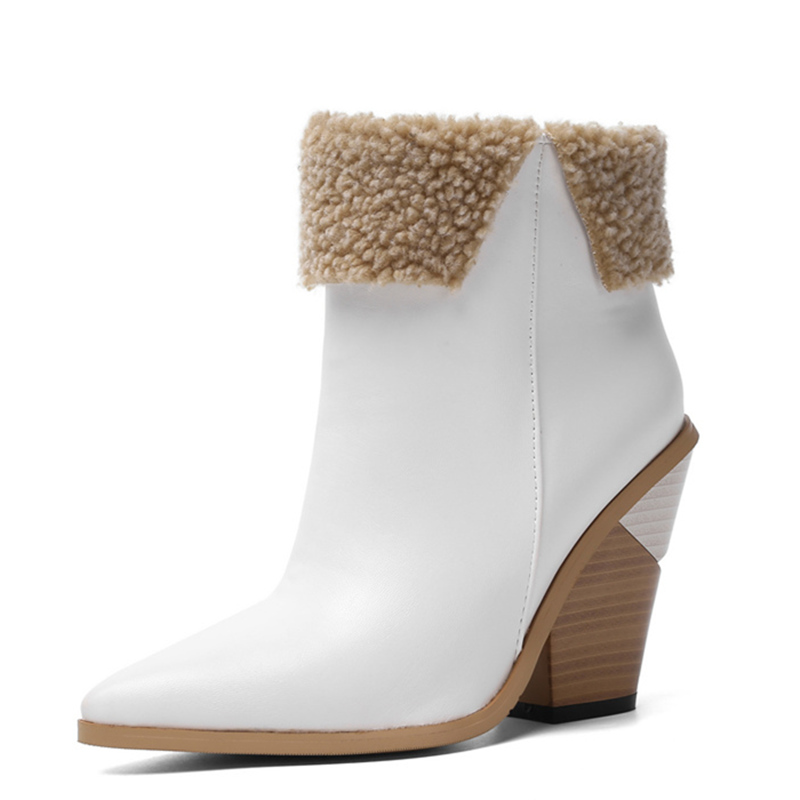 Winter Snow Boots 2020 New Women's Ankle Boots Wedge High Heels Winter Shoes Fashion Pointed Toe black White Warm Fur Lady Boot
Winter Snow Boots 2020 New Women's Ankle Boots Wedge High Heels Winter Shoes Fashion Pointed Toe black White Warm Fur Lady Boot